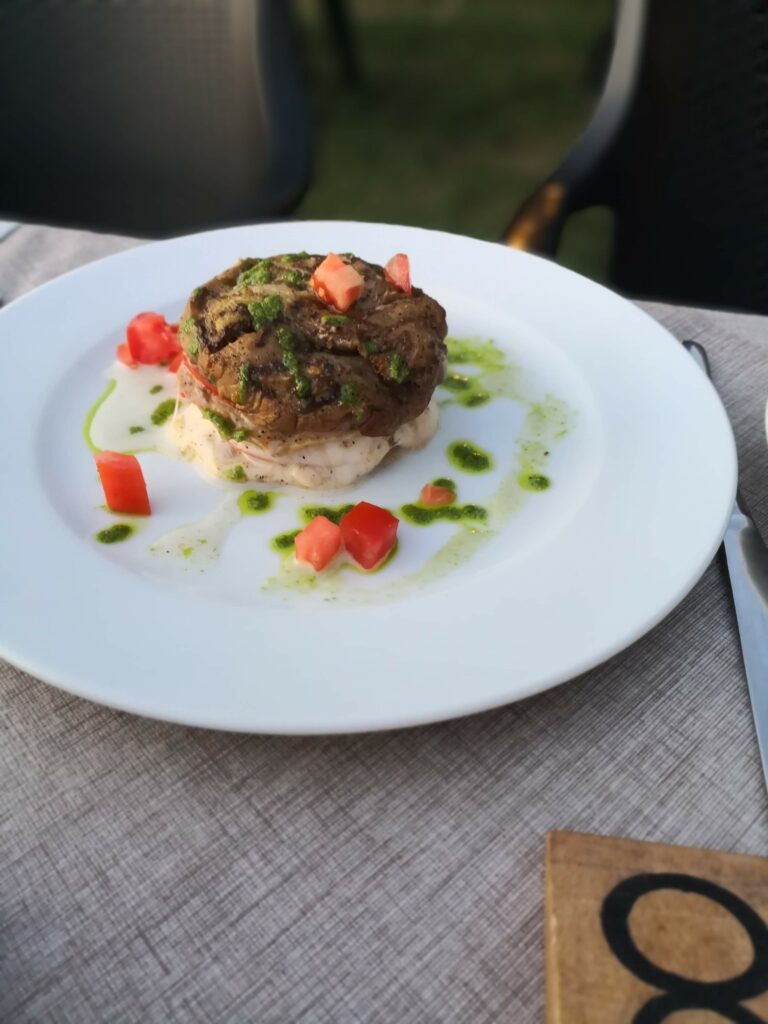 Przystawka z bakłażanem w Al Convento Ristorante w toskańskim Scarlino
